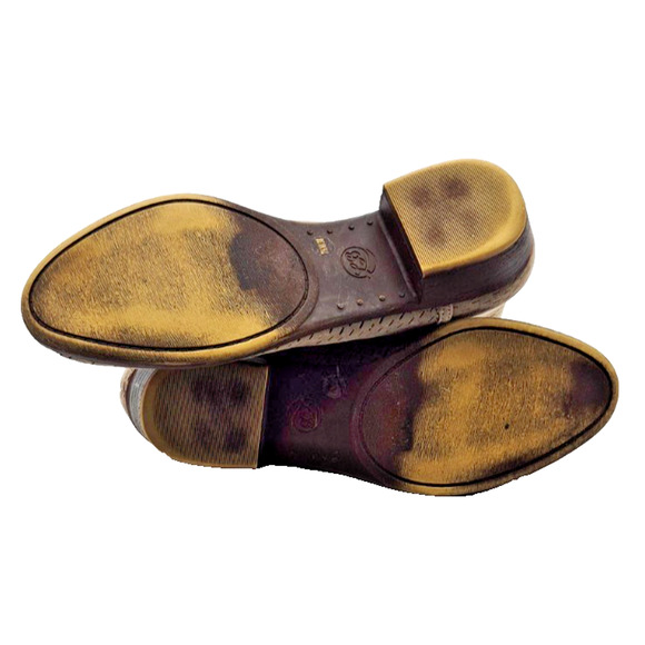 Lucky Brand Baley Ankle Bootie Size 7.5 M Tan Suede Perforated Texture Pull On - Picture 7 of 9